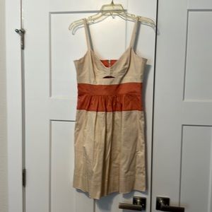 Pink and tan sundress